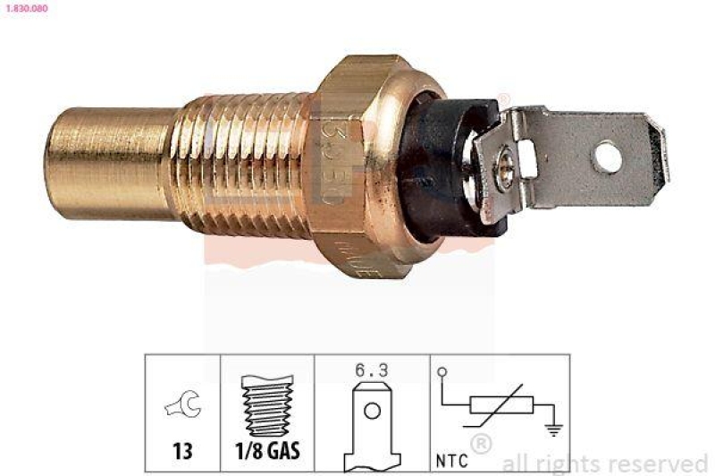 EPS Sensor, Kühlmitteltemperatur Made in Italy - OE Equivalent