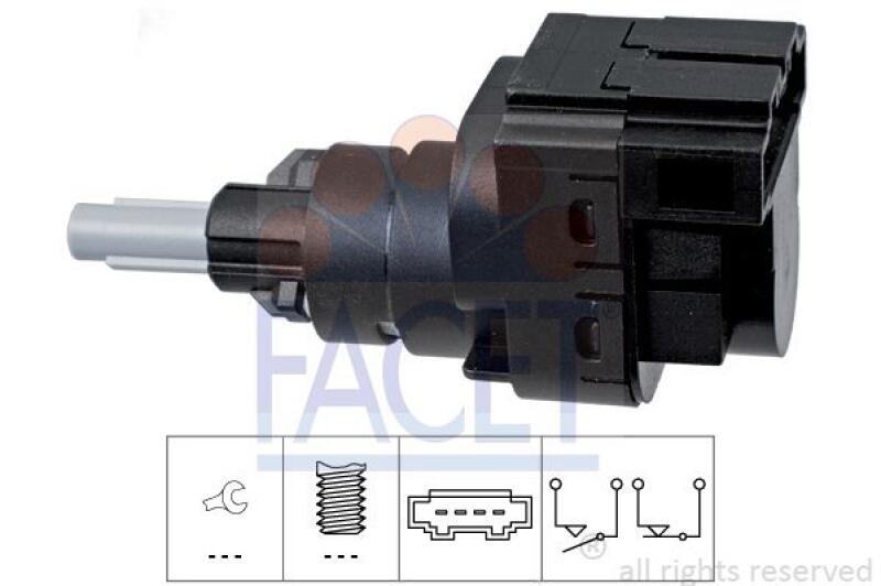 FACET Brake Light Switch Made in Italy - OE Equivalent