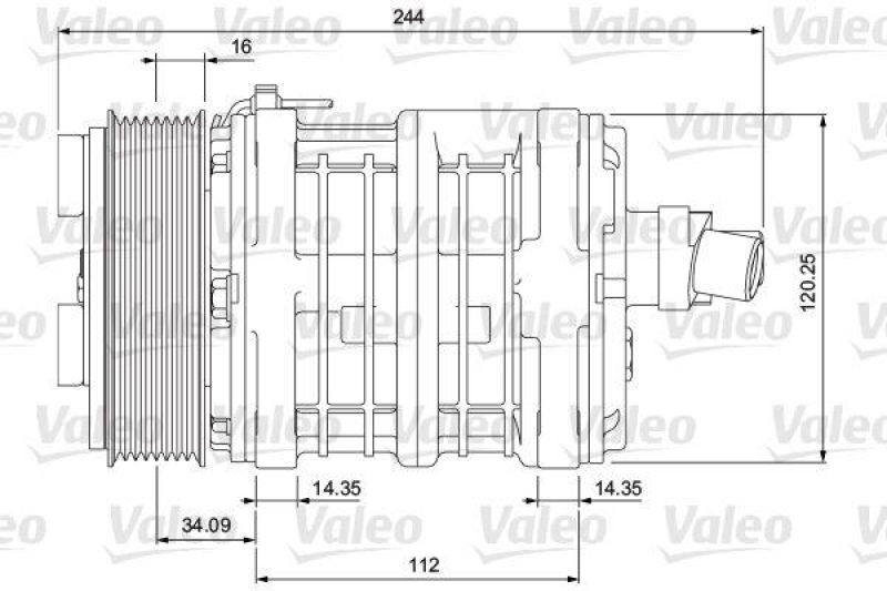 VALEO Compressor, air conditioning NEW ORIGINAL PART