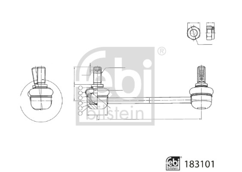 FEBI BILSTEIN Stange/Strebe, Stabilisator