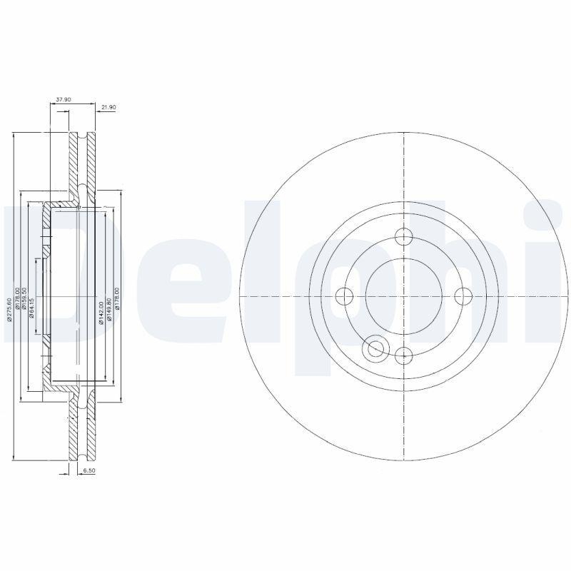 2x DELPHI Bremsscheibe