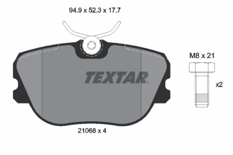 TEXTAR Brake Pad Set, disc brake