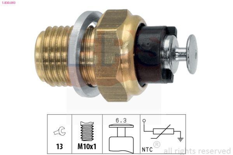 EPS Sensor, Kühlmitteltemperatur Made in Italy - OE Equivalent