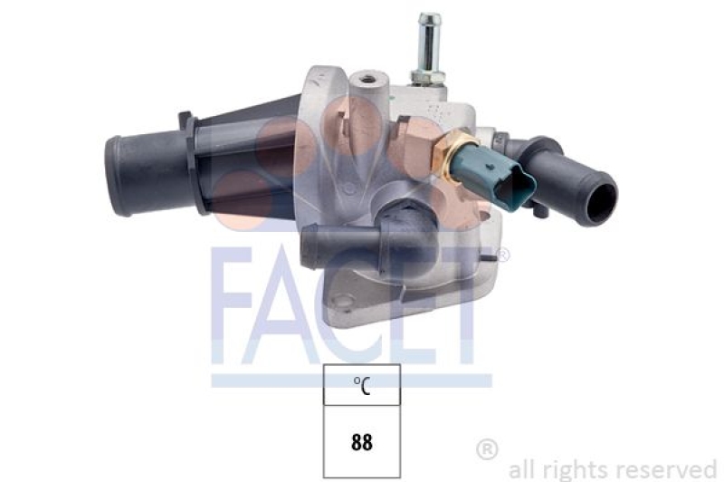 FACET Thermostat, coolant Made in Italy - OE Equivalent