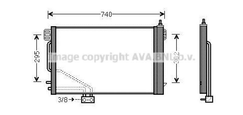 AVA QUALITY COOLING Kondensator, Klimaanlage