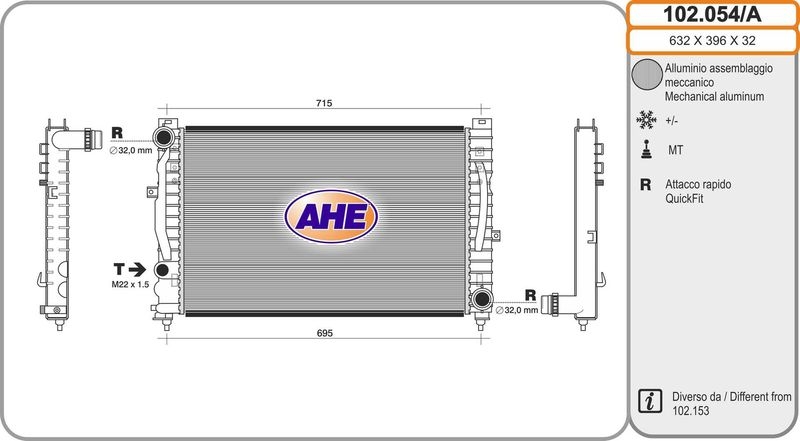 AHE Radiator, engine cooling