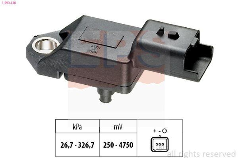 EPS Luftdrucksensor, Höhenanpassung Made in Italy - OE Equivalent