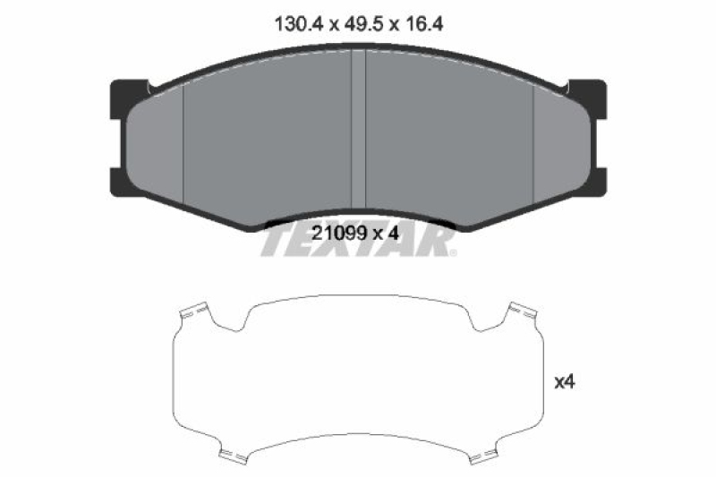 TEXTAR Brake Pad Set, disc brake