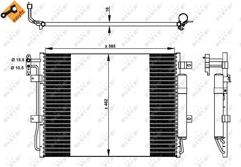 NRF Condenser, air conditioning EASY FIT