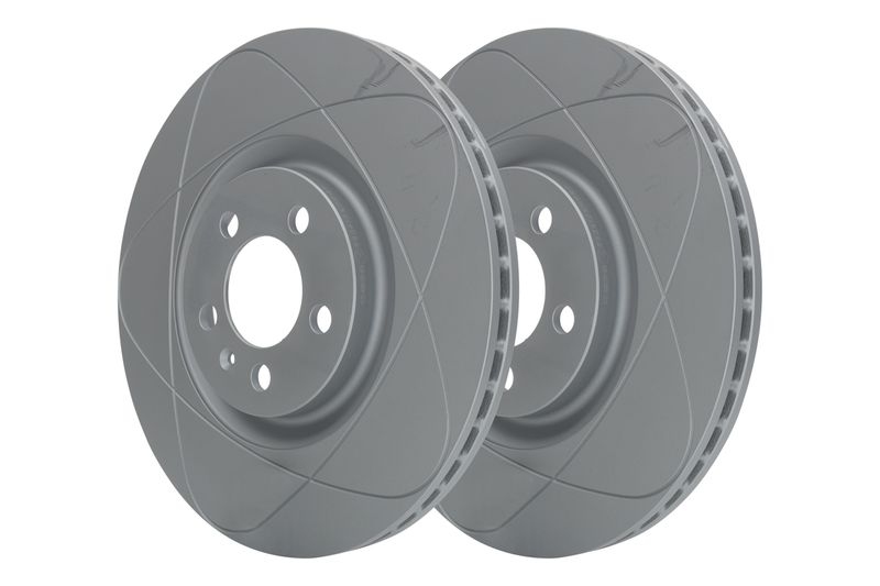 ATE Powerdisc Bremsscheiben + Bremsbeläge Vorne Hinten passend für VW Polo 1.4