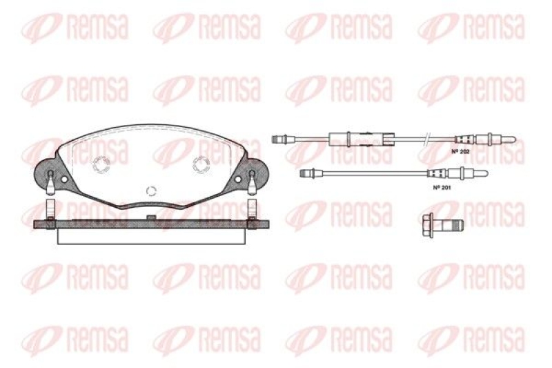 REMSA Brake Pad Set, disc brake