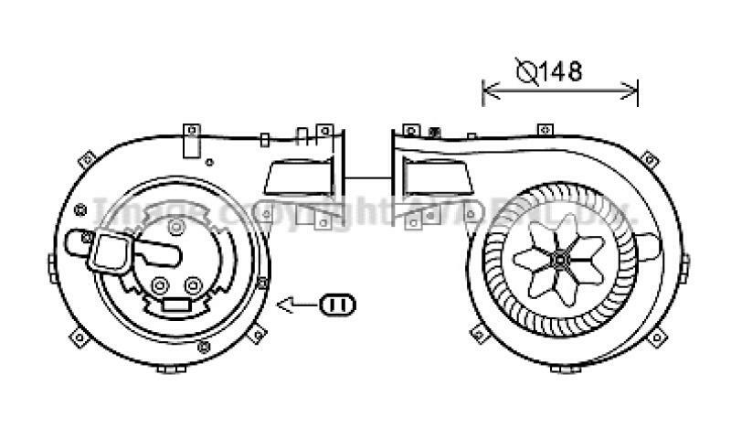 AVA QUALITY COOLING Electric Motor, interior blower