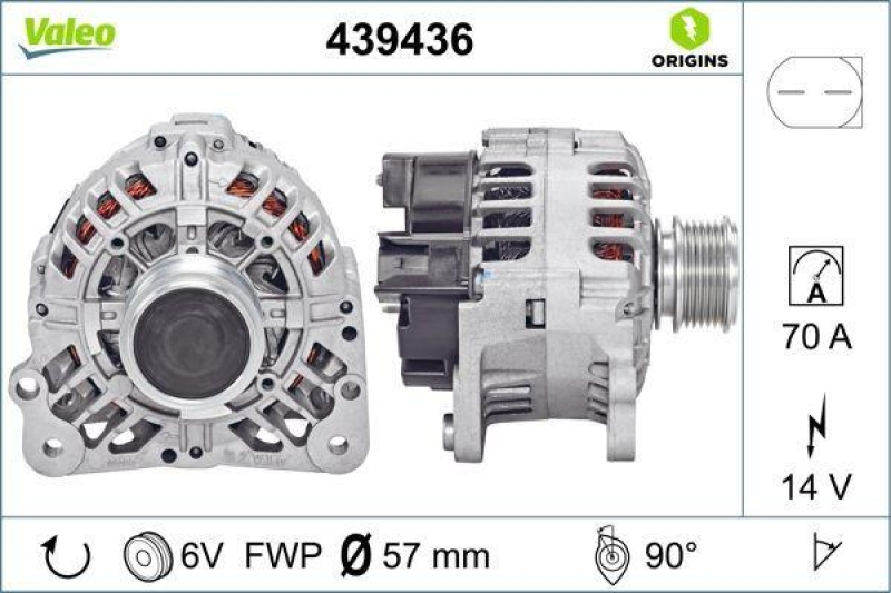 VALEO Generator VALEO ORIGINS NEW OE TECHNOLOGIE