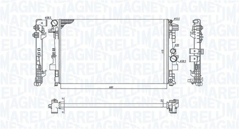 MAGNETI MARELLI Kühler, Motorkühlung