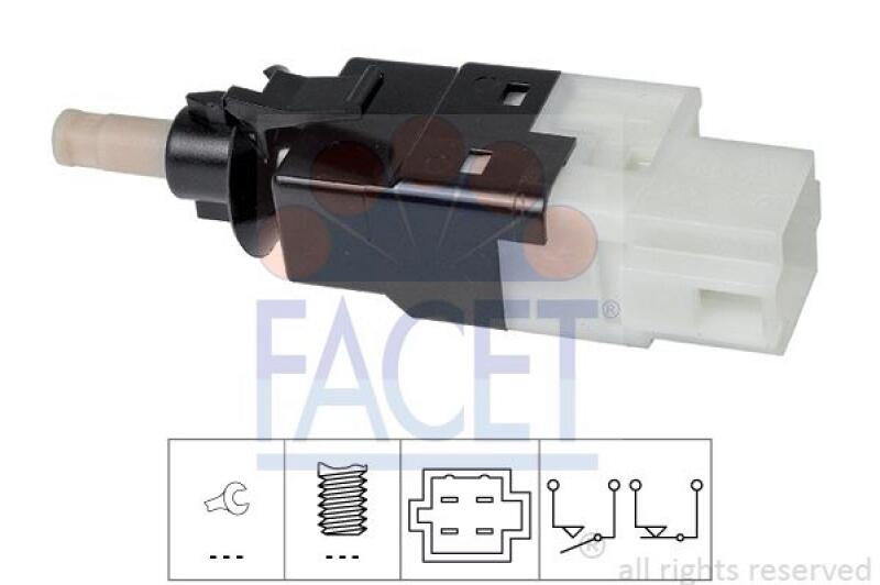 FACET Brake Light Switch Made in Italy - OE Equivalent