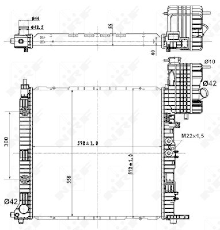 NRF Radiator, engine cooling