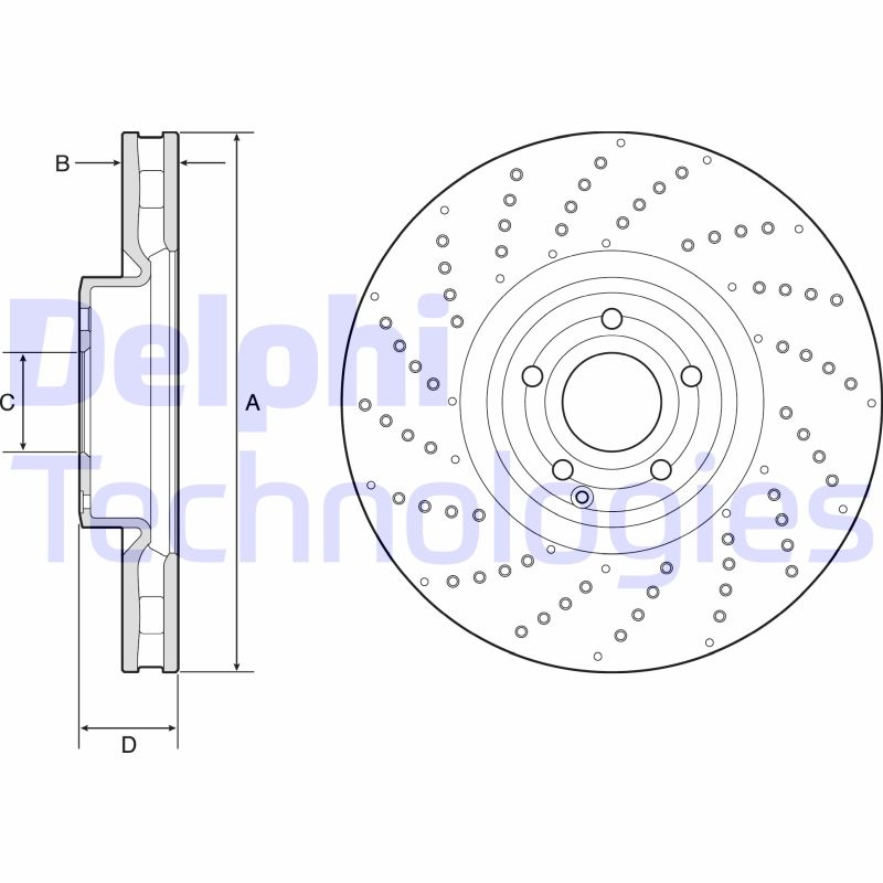 2x DELPHI Bremsscheibe