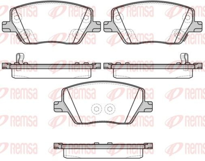 REMSA Brake Pad Set, disc brake