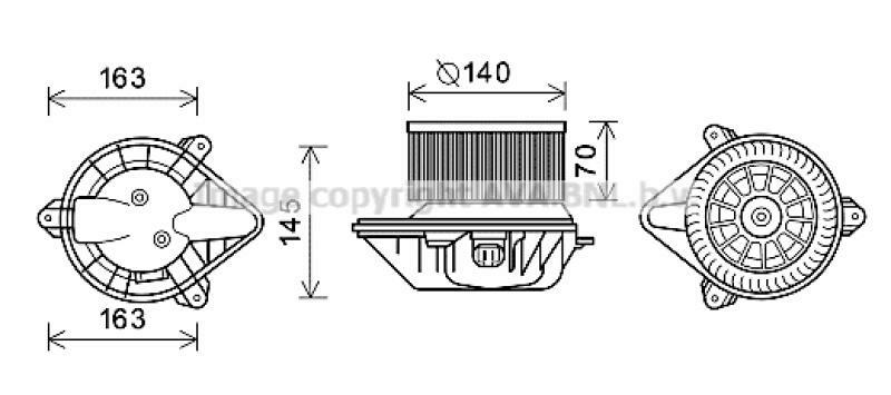 AVA QUALITY COOLING Electric Motor, interior blower