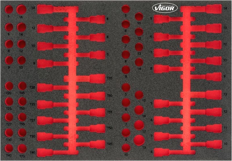 VIGOR Schaumstoffeinlage, Sortimentskasten