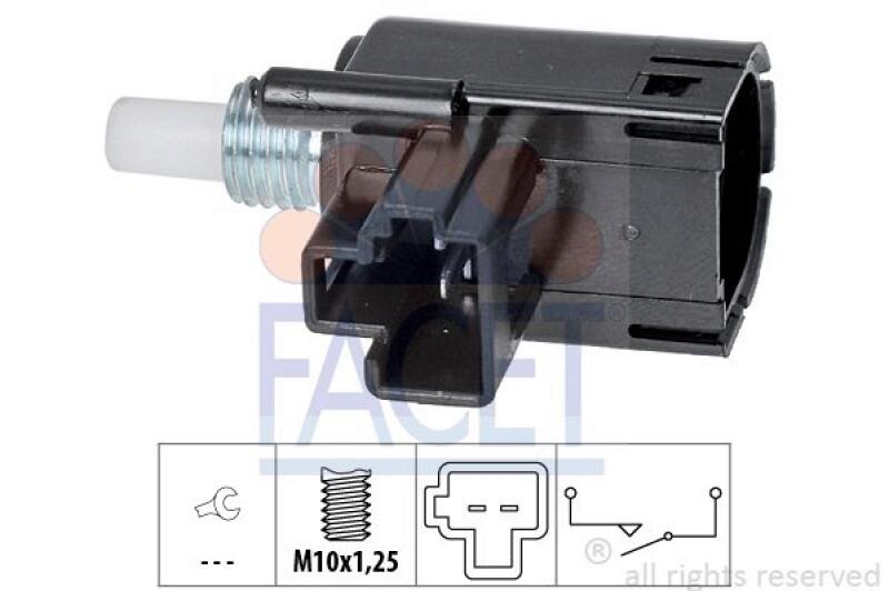 FACET Switch, clutch control (cruise control) Made in Italy - OE Equivalent