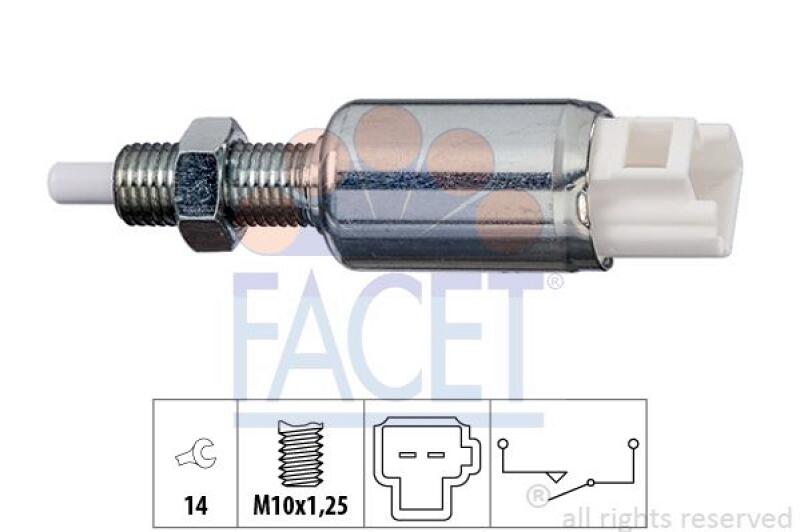 FACET Switch, clutch control (cruise control) Made in Italy - OE Equivalent