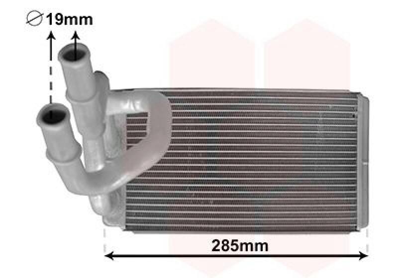 VAN WEZEL Heat Exchanger, interior heating