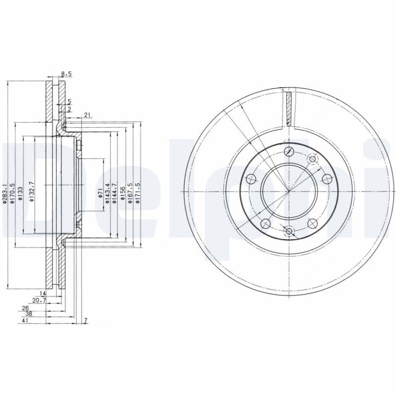 2x DELPHI Bremsscheibe