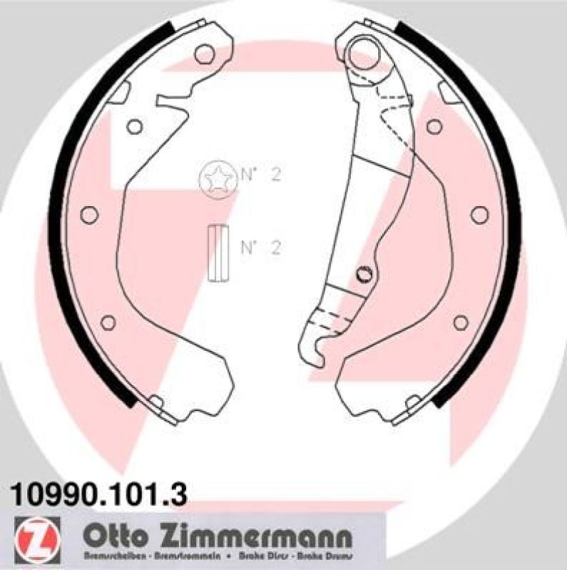 ZIMMERMANN Brake Shoe Set