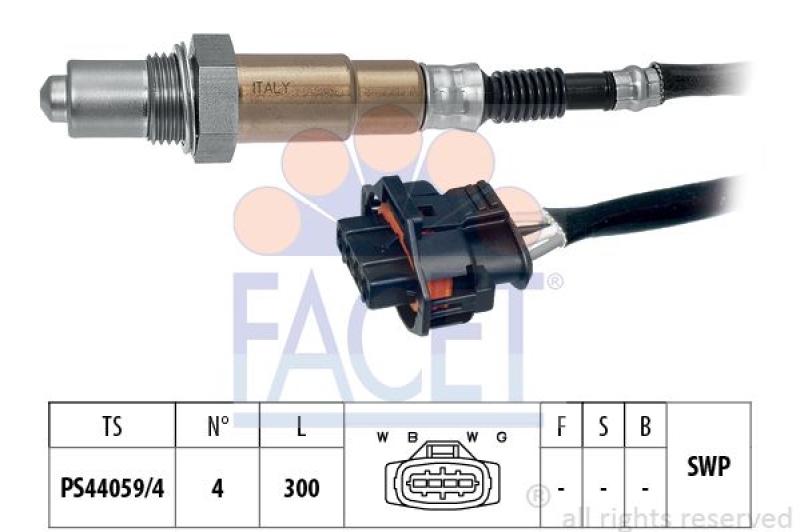 FACET Lambda Sensor Made in Italy - OE Equivalent