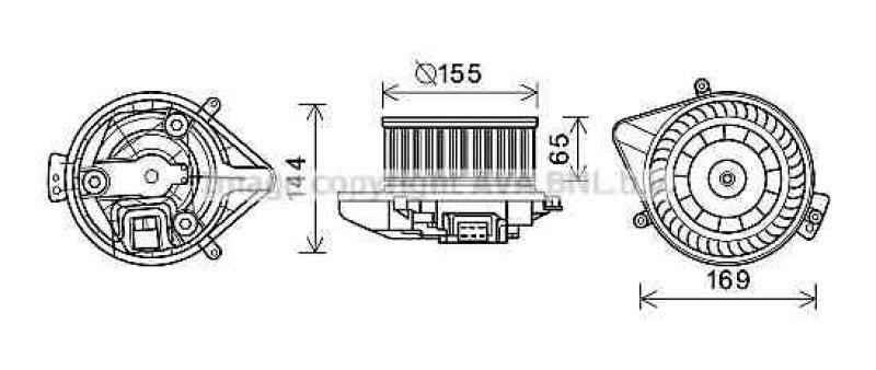 AVA QUALITY COOLING Electric Motor, interior blower