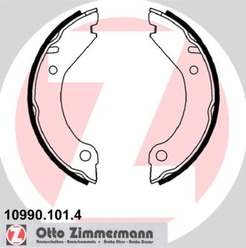 ZIMMERMANN Brake Shoe Set, parking brake