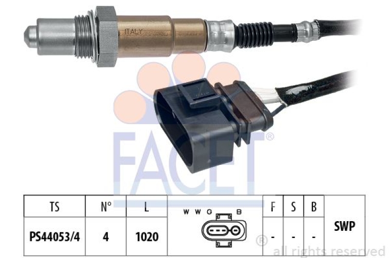 FACET Lambda Sensor Made in Italy - OE Equivalent