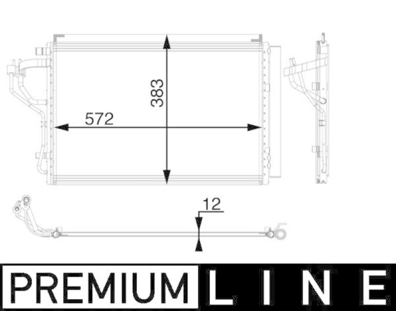 MAHLE Kondensator, Klimaanlage BEHR *** PREMIUM LINE ***