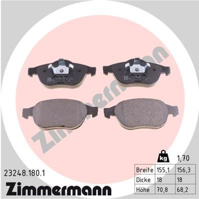 2x ZIMMERMANN Bremsscheiben Ø308mm + Beläge Vorne passend für Renault Espace IV