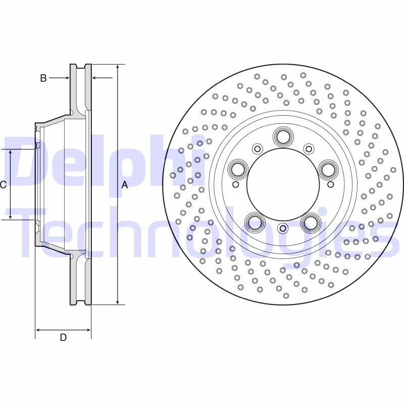 2x DELPHI Bremsscheibe