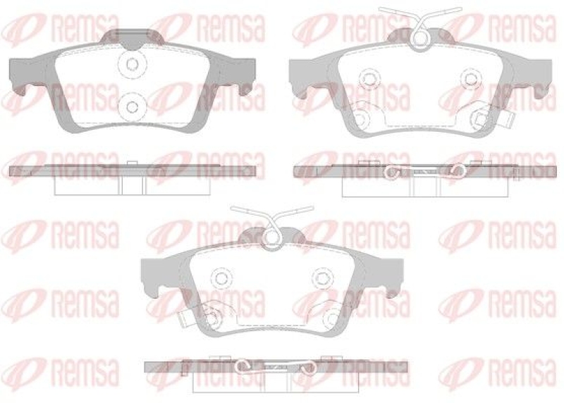 REMSA Brake Pad Set, disc brake