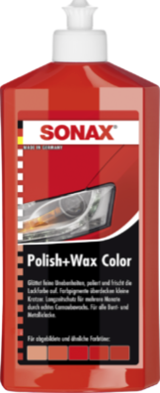 SONAX Lackpolitur Polish & Wax Color NanoPro rot