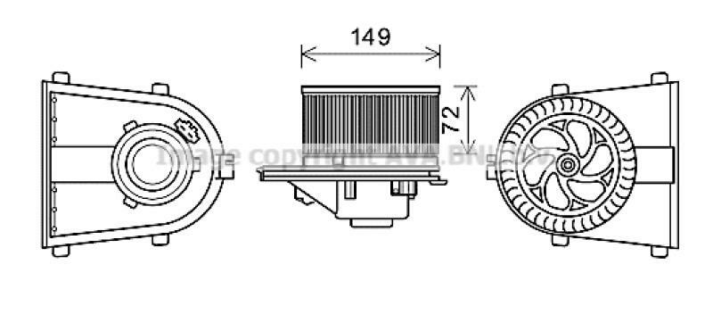 AVA QUALITY COOLING Elektromotor, Innenraumgebläse