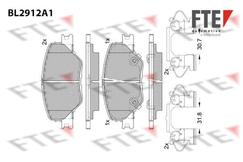 FTE Brake Pad Set, disc brake