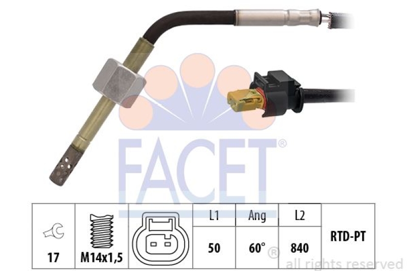 FACET Sensor, Abgastemperatur Made in Italy - OE Equivalent