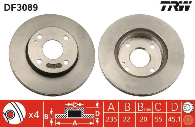 TRW BREMSSCHEIBEN + TRW BREMSBELÄGE