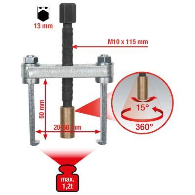 KS TOOLS Abzieher, Wischarm