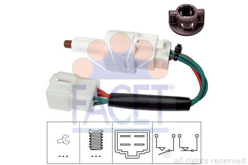 FACET Brake Light Switch Made in Italy - OE Equivalent