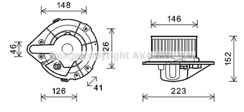 AVA QUALITY COOLING Elektromotor, Innenraumgebläse