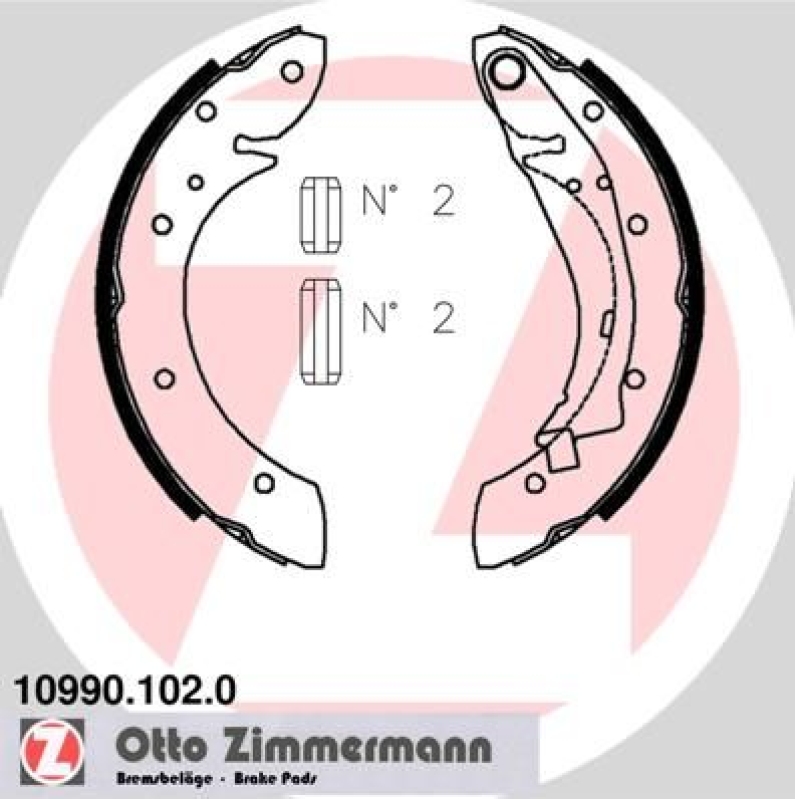 ZIMMERMANN Brake Shoe Set