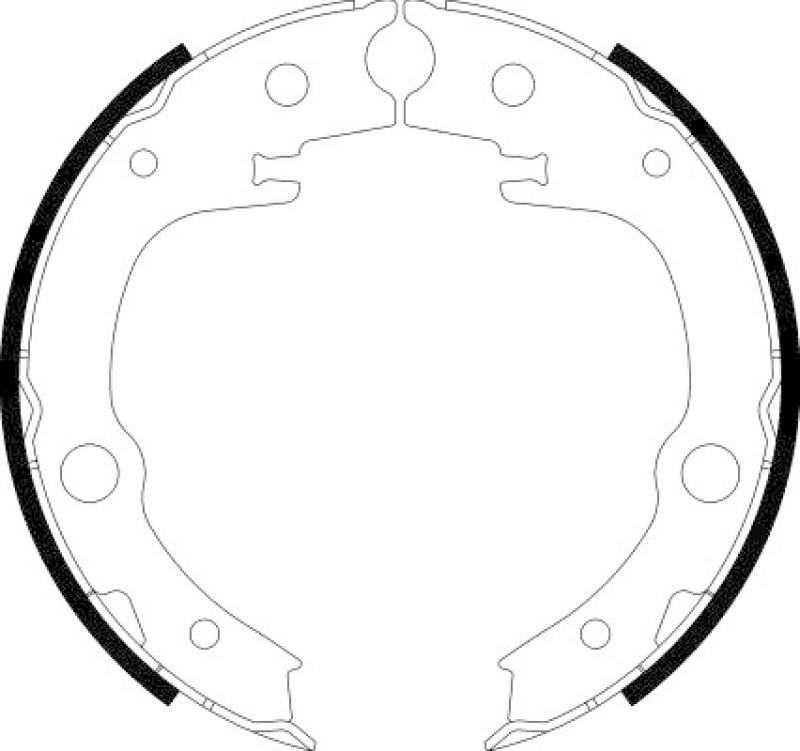 HELLA Brake Shoe Set, parking brake