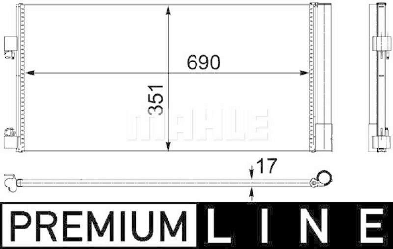 MAHLE Condenser, air conditioning PREMIUM LINE