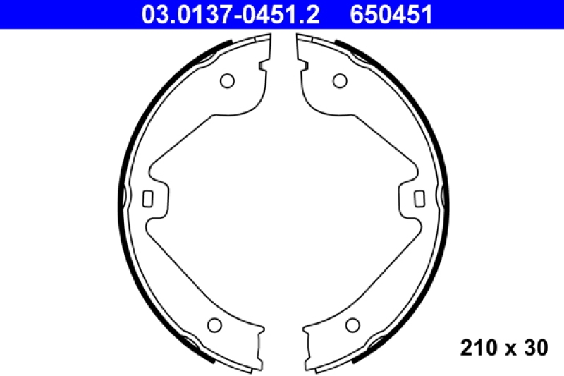 ATE Brake Shoe Set, parking brake