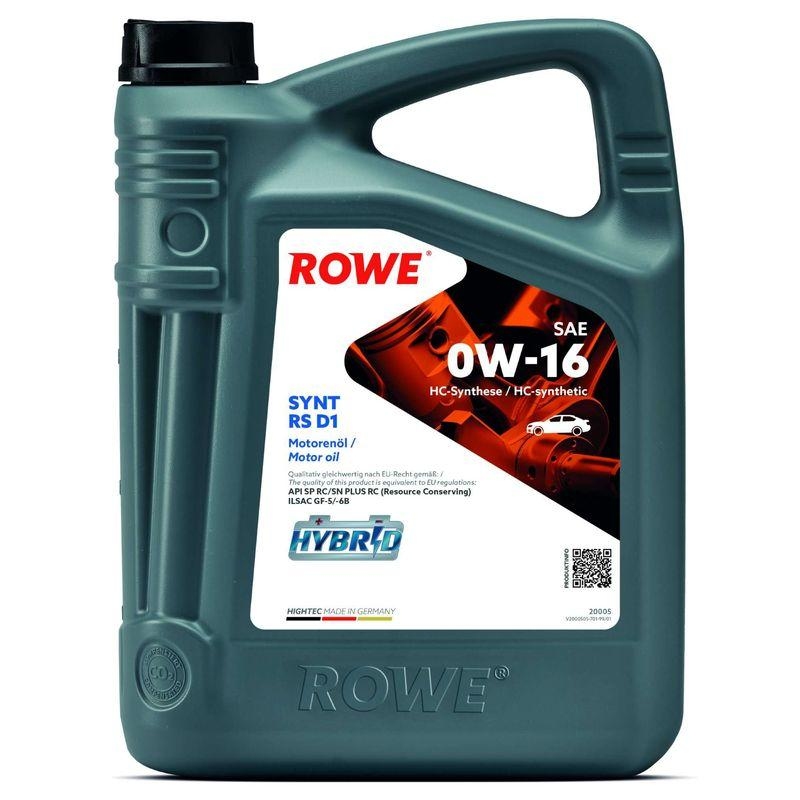 ROWE Motoröl 5L Liter HIGHTEC SYNT RS D1 SAE 0W-16